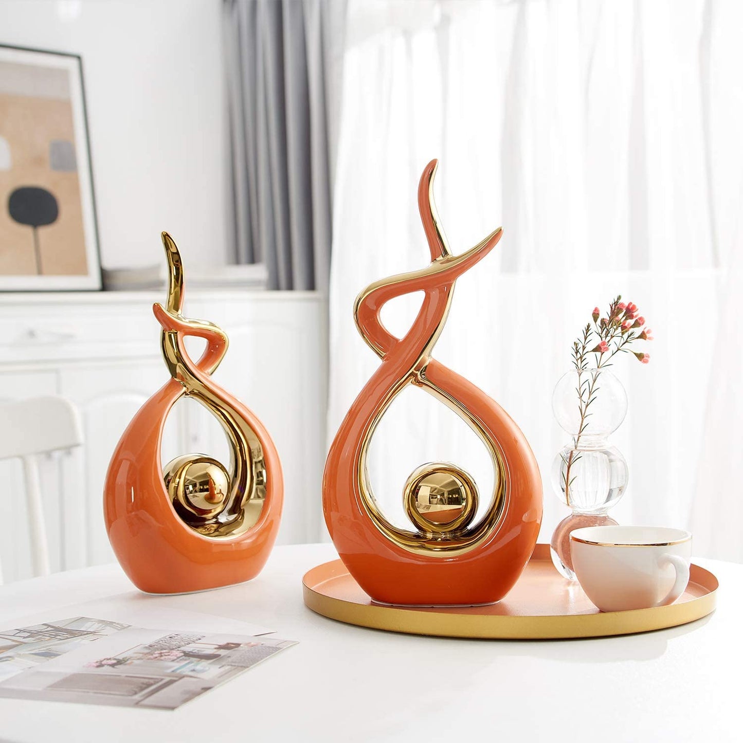 Modern Abstract Art Ceramic Statue