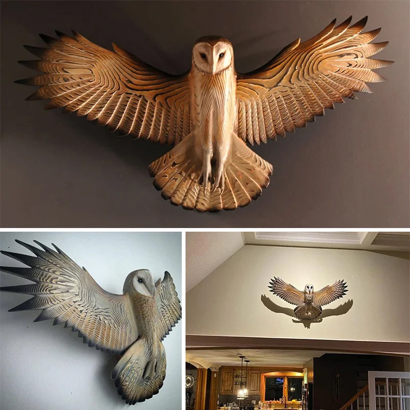 Barn Owl Sculpture Wall Art