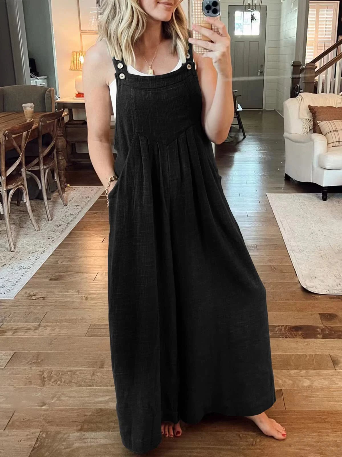 2023 HOT SALE PLUS SIZE WIDE LEG OVERALLS JUMPSUIT