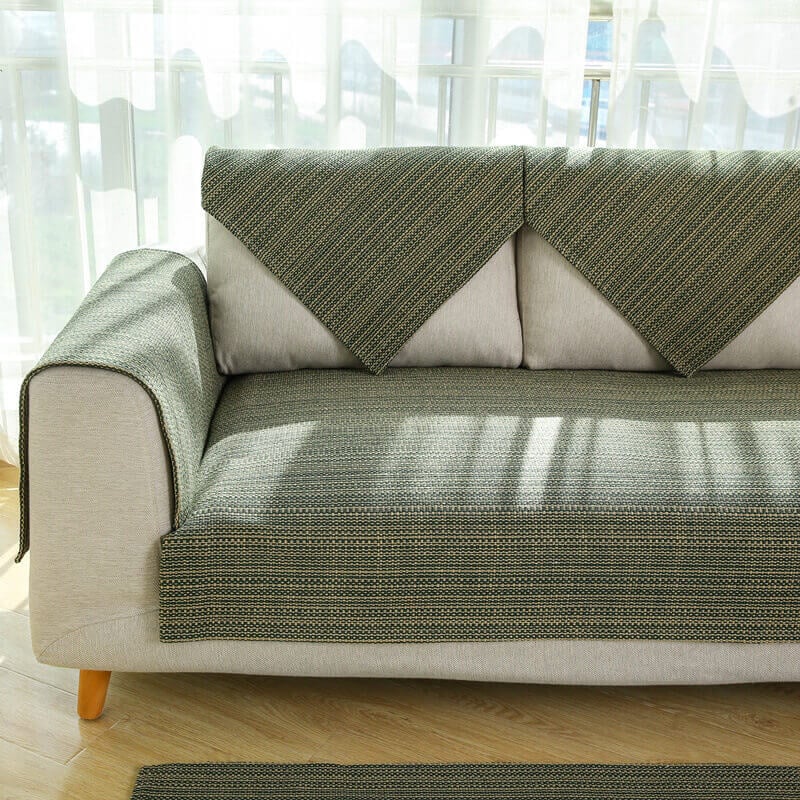 Nature Linen Handwoven Anti-scratch Couch Cover