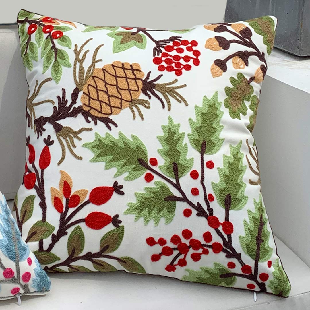 Embroidery Flower/Bird  Cushion Covers