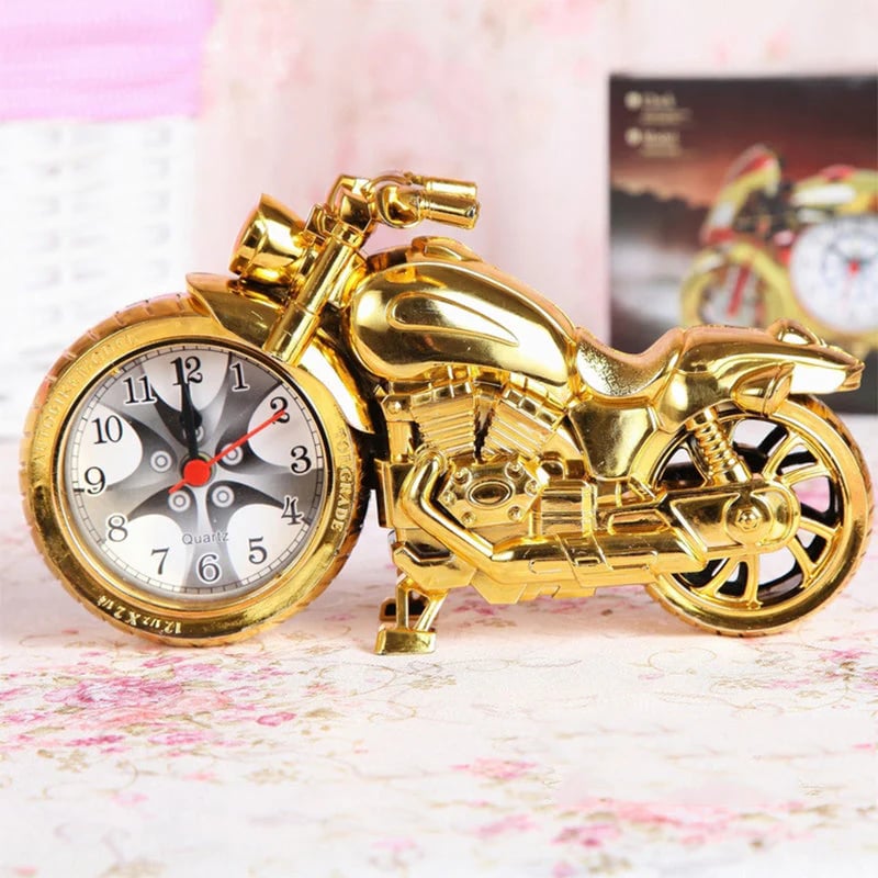 Creative retro motorcycle alarm clock