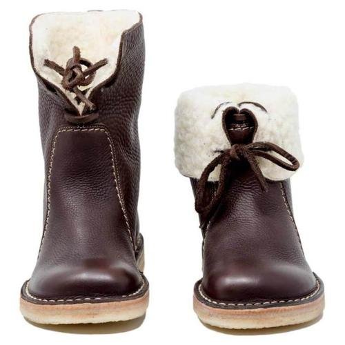 Vintage Buttery-Soft Waterproof Wool Lining Boots