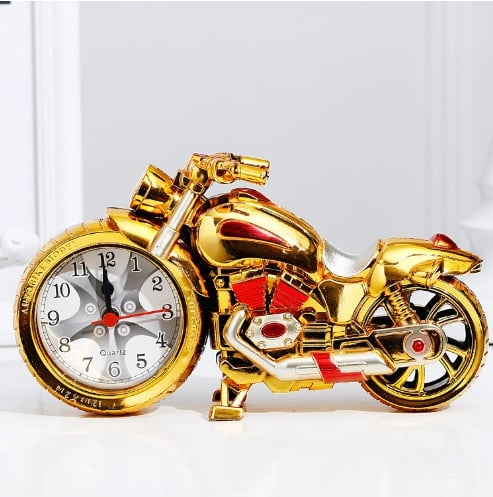 Creative retro motorcycle alarm clock