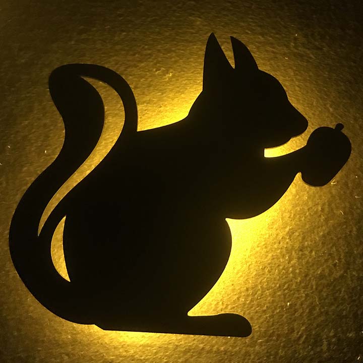 3D Sound Control Cat Wall Lamp