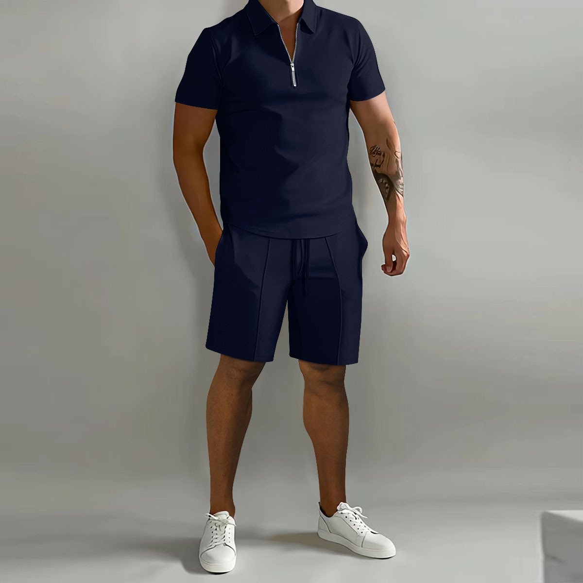 🔥NEW UPGRADE🔥Men's Casual Polo Shirt and Shorts Set